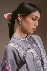 Cross Stitch Winter Unstitched 26 VIOLET HAZE-3PC LINEN EMBROIDERED SUIT– Untitled-1 0089 DSC00197