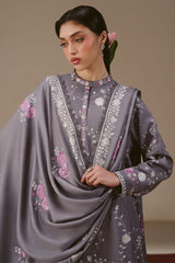 Cross Stitch Winter Unstitched 26 VIOLET HAZE-3PC LINEN EMBROIDERED SUIT– Untitled-1 0091 DSC00169