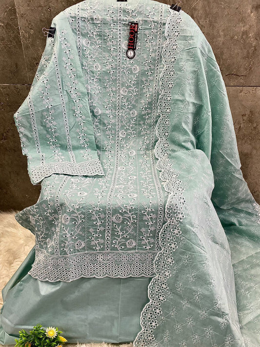 Cotton Suits with heavy embroidery