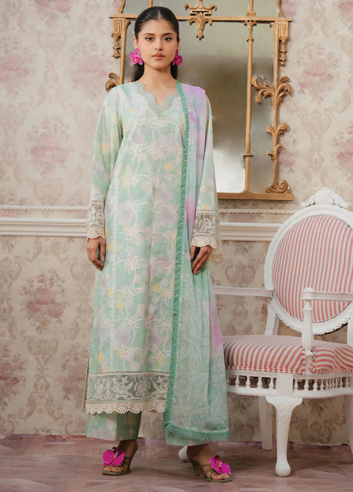 Ayzel by Afrozeh Printed Lawn Suit | D-3