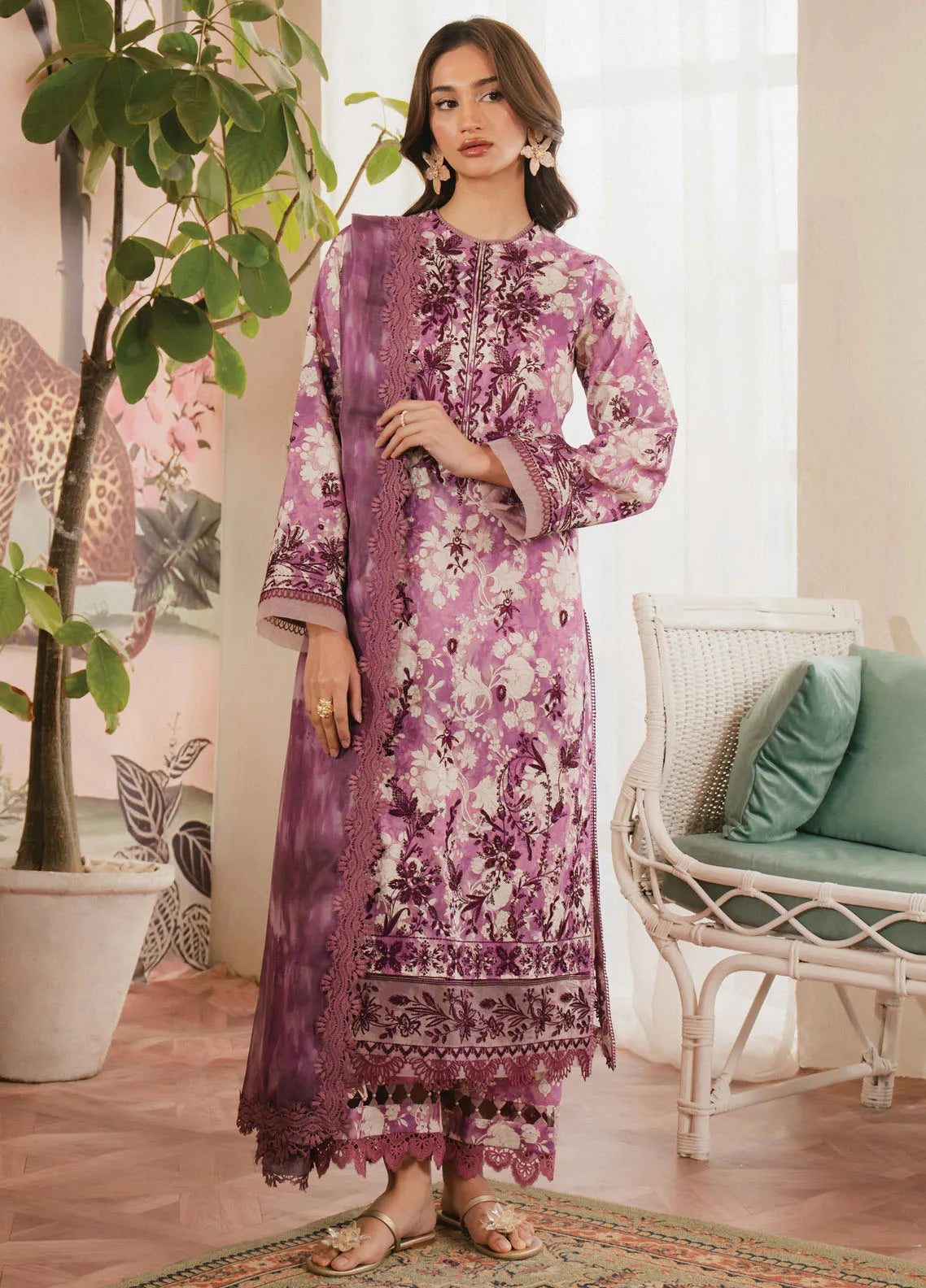 Ayzel by Afrozeh Printed Lawn Suit | D-7