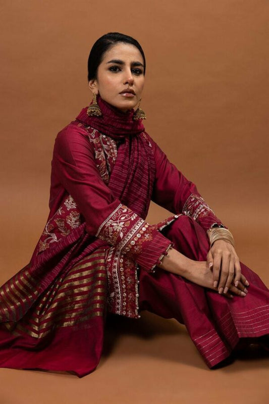 Khaadi Pre-Fall Latest Collection 2023 | BDS230604-RED