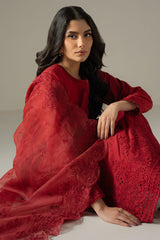 Chikankari Lawn by Cross Stitch 2025 | CARMINE GRIS