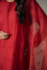 Chikankari Lawn by Cross Stitch 2025 | CARMINE GRIS