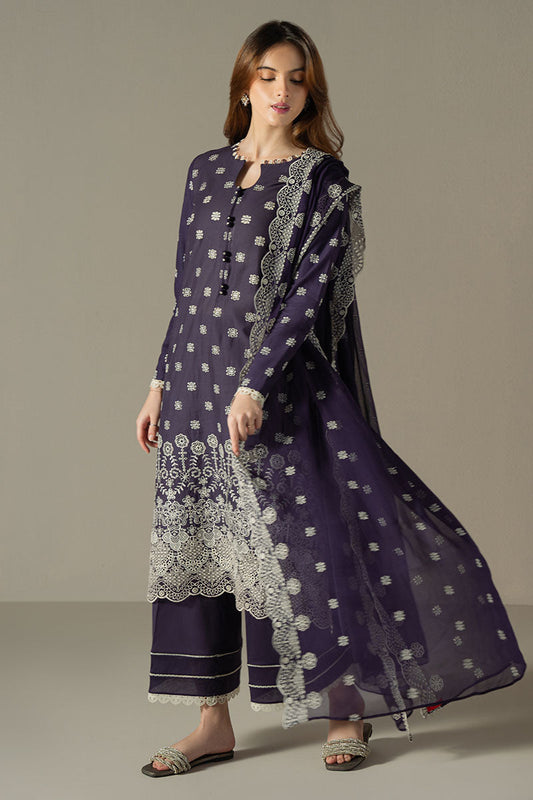 Chikankari Lawn by Cross Stitch 2025 | INDIGO ROYAL