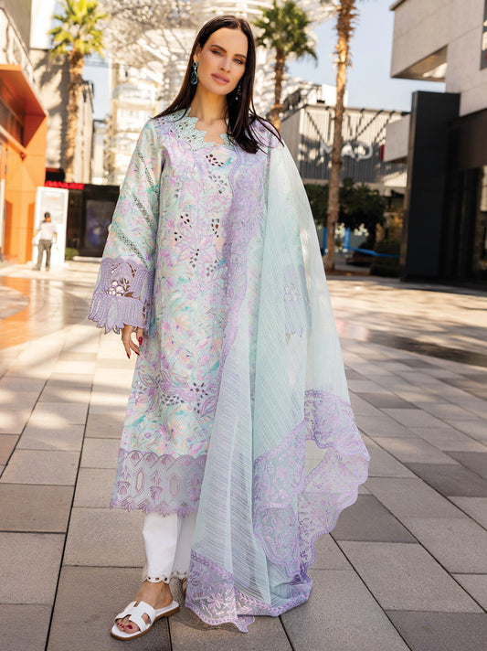 Rang Rasiya Carnation Embroidered Lawn 2025 | D-07