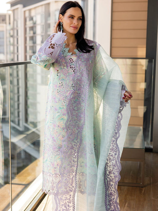 Rang Rasiya Carnation Embroidered Lawn 2025 | D-07