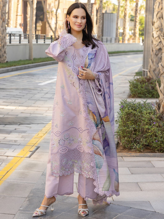Rang Rasiya Carnation Embroidered Lawn 2025 | D-12