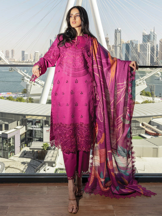 Rang Rasiya Carnation Embroidered Lawn 2025 | D-10