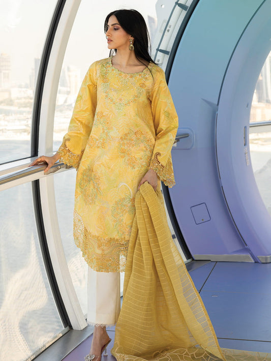 Rang Rasiya Carnation Embroidered Lawn 2025 | D-03