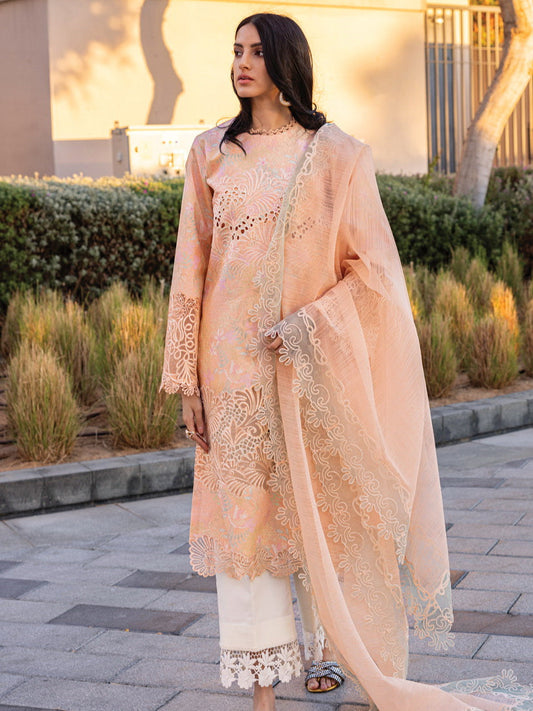Rang Rasiya Carnation Embroidered Lawn 2025 | D-04