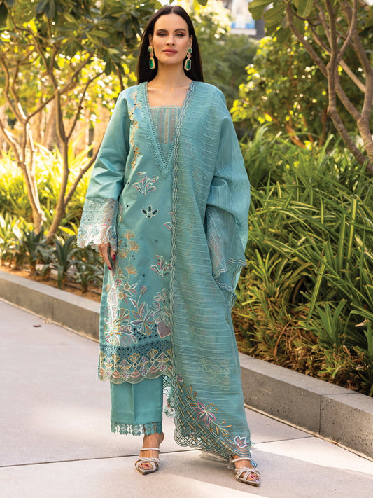 Rang Rasiya Carnation Embroidered Lawn 2025 | D-14