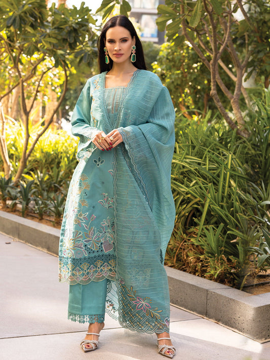 Rang Rasiya Carnation Embroidered Lawn 2025 | D-14