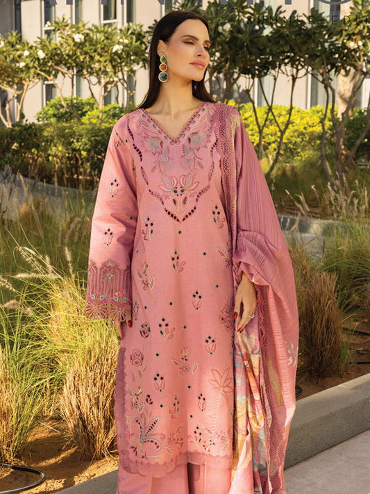 Rang Rasiya Carnation Embroidered Lawn 2025 | D-09