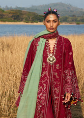 Hussain Rehar Luxury Lawn 2025 | Jeevan | Mahogany