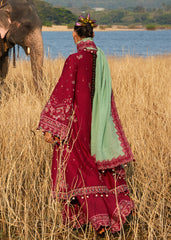Hussain Rehar Luxury Lawn 2025 | Jeevan | Mahogany