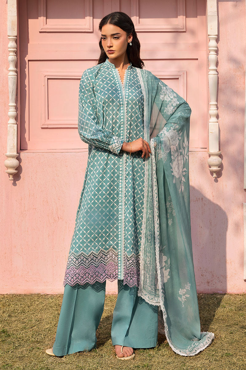 Cross Stitch Premium Lawn 2025 | TEAL GRACE